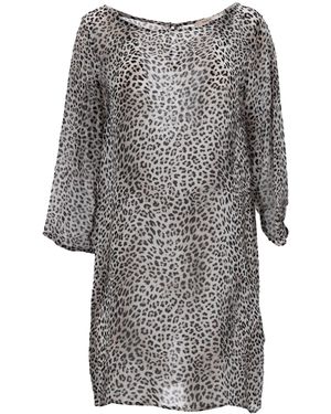 Ba&sh Mini-Jurk Met Luipaardprint - Grijs