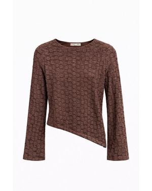 MixRay Cotton Blouse - Brown