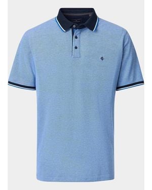 CASA MODA Polo Korte Mouw Polo 2-Tone Pq 126320101/145 - Blauw