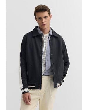 Bugatti Herren Sweatjack College Katoenmix - Blauw