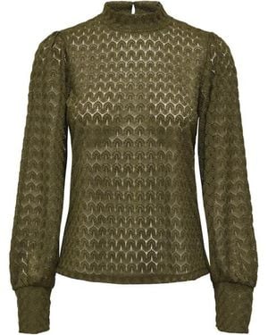 Jacqueline De Yong Jdyavery Ls Lace Top Jrs Noos Army - Groen