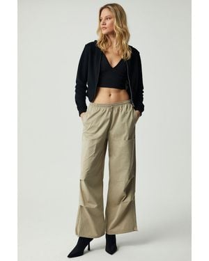 Grimelange Wide Leg Elastic Waist Trousers - Natural