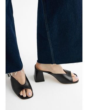 Wittchen Muiltjes Van Echt Leer Met Hak - Blauw