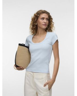Vero Moda Vmchloe Cs Short U-Neck Noos - Blauw