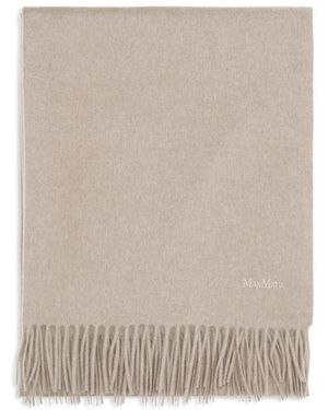 Max Mara Beige Cashmere Scarf - Natural
