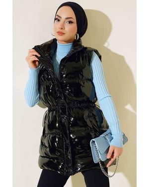 Bigdart Shiny Puffer Vest - Blue