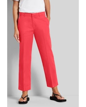 Bugatti Damen Geplooide Broek Met Een Matte Glans - Rood