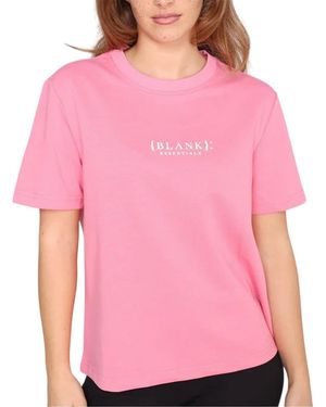 Blank Essentials T-Shirt Met Logo Uit De Essentials-Collectie - Roze