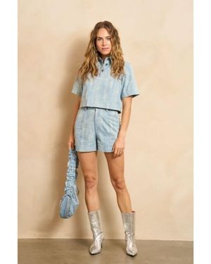 Lofty Manner Blouse Abby Licht - Blauw