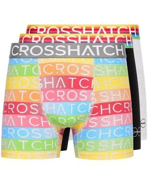 Crosshatch Mix Boxer Shorts (Pack Of 3) - Grey