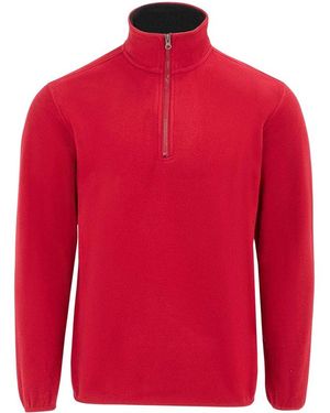 Donnay Quarter Zip Fleecejack - Rood