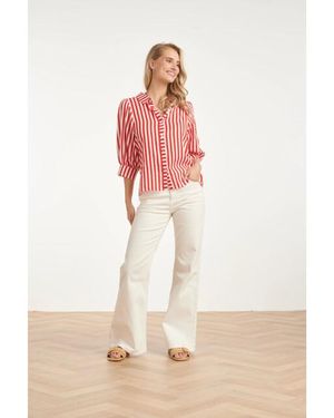 Smashed Lemon High-Waisted Wide Leg Jeans - Wit