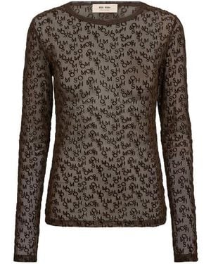 Mos Mosh Blouse Lange Mouw 176020 Loretta - Bruin