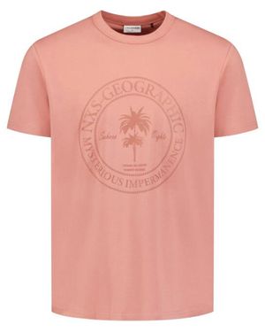 No Excess T-Shirt Crewneck Graphic Coral - Roze