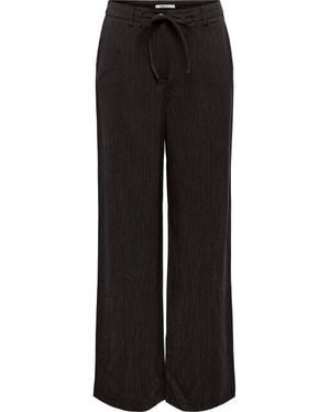 ONLY Onlniva Mw String Str Pinst Pant Cc Tlr Chocolate - Zwart
