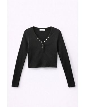 MixRay Cotton Blouse - Black