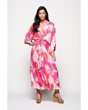 Mart Visser Caroline Tensen Islay Kimono Jurk Multi - Roze