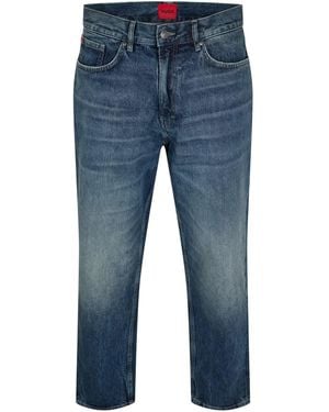 HUGO Herenjeans Met Vervaagde Look (Marine) - Blauw