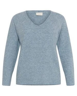 Kaffe Kcniela V-Neck Pullover - Blauw