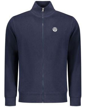 North Sails Cashmere Crew Neck Jumper With Ribbed Trim - Blue