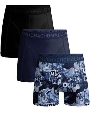 MUCHACHOMALO 3-Pack Boxershorts - Blauw