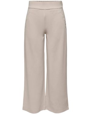Jdy High Waist Wide Leg Broek Louisville - Naturel