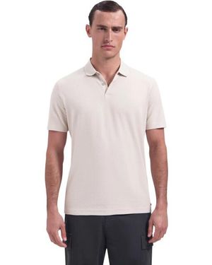 No Excess Polo Short Sleeve Structure Stone - Wit