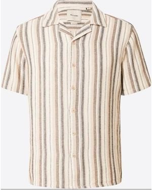 Only & Sons Onstrev Life Reg Stripe Ss Shirt No Dessin - Naturel