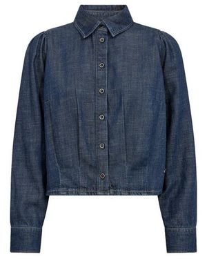 Mos Mosh Blouse Lange Mouw 183330 Arles - Blauw