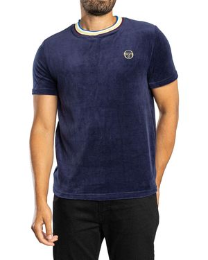Sergio Tacchini Fino Velours T-Shirt - Blauw