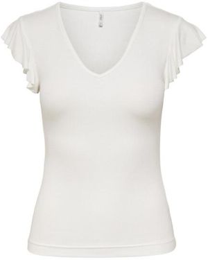 ONLY Onlbelia/L Top Jrs 15227187 Cloud Dancer - Wit
