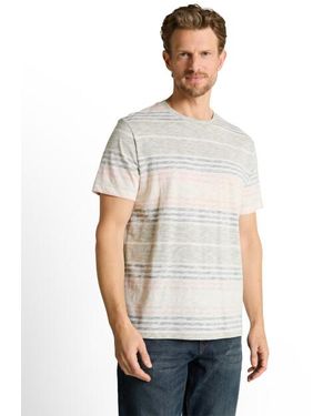 Tom Tailor Inside Printed Stripe T-Shirt - Wit