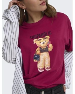 ONLY Onlvivvi Life S/S Lovely Top Jrs - Paars