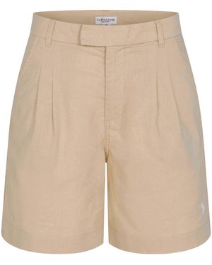 U.S. POLO ASSN. Linnen Shorts Van Linnen-Katoenmix - Naturel