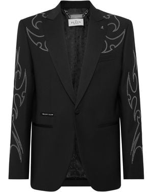 Philipp Plein Blazer Lord Pasvorm - Zwart