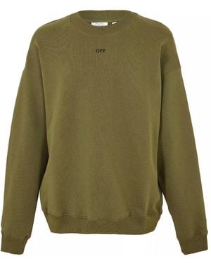 Off-White c/o Virgil Abloh Off Stamp Skate Logo Sweatshirt - Groen