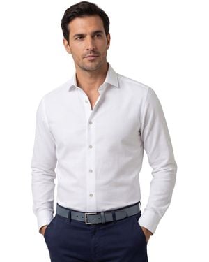Olymp Overhemden Creme Slim Fit - Wit