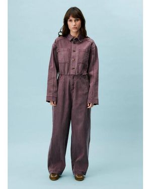 FRNCH Fabiana Jumpsuit Denim Aubergine - Blauw
