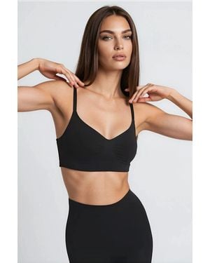 Hiccup Premium Seamless Adjustable Strap Bralette Shapewear - Black