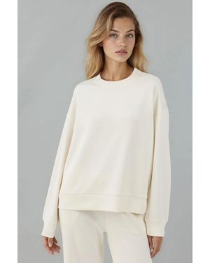 Hiccup Modal Touch Basic Sweatshirt - White