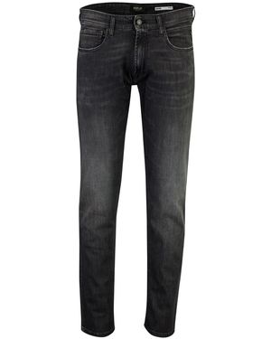 Replay Broek Grover Antraciet Gemeleerd - Zwart