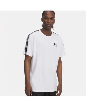 Under Armour Ua Icon Hwt Tee Taping-Wht 1390300-100 - Wit