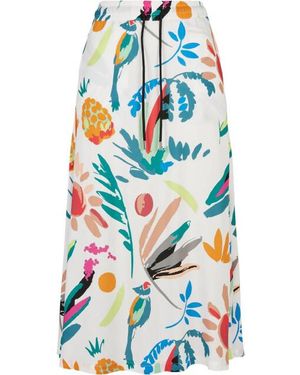 Urban Classics Fruit Midi Rok - Blauw
