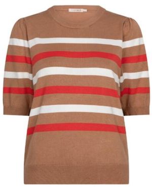 EsQualo Sweater Sp26-07010 Cappuccino - Rood