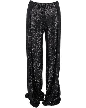 Tom Ford Broek Met Pailletten En Wijde Pijpen - Zwart