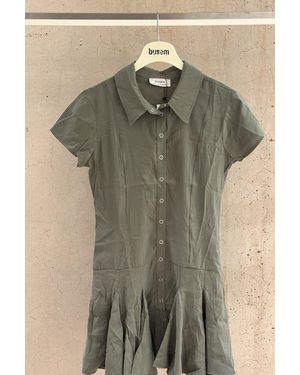 Busem A-Line Midi Shirt Dress - Green