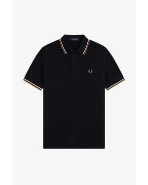 Fred Perry Twin Tip Poloshirt - Zwart