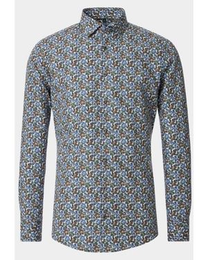 Venti Business Hemd Lange Mouw U.B.D. Modern Fit 144322300/100 - Blauw