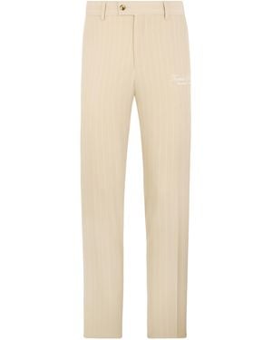 Philipp Plein Joy Fit Trousers Pinstripe Tennis - Naturel