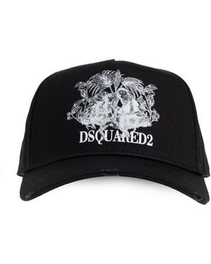 DSquared² Baseballpet Met Monkey Business-Logo - Zwart
